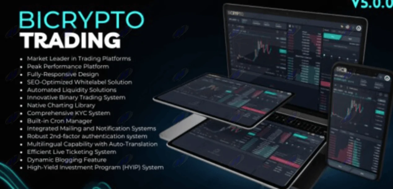 Bicrypto v6.1.6 – Crypto Trading Platform, Binary Trading, Investments, Blog, News & More PHP Script